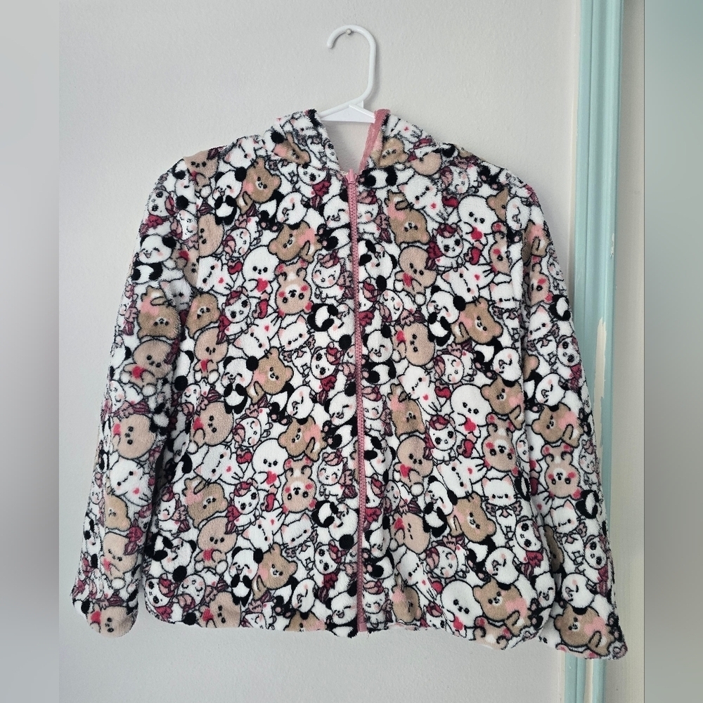 Emma&Elsa Print Fleece Jacket Size XL